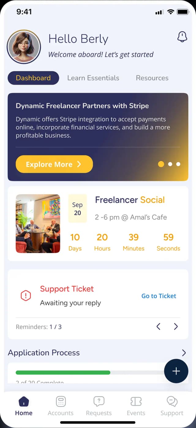 Dynamic Freelancer App Dashboard